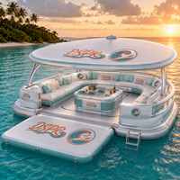 Plateforme flottante gonflable en matériau non toxique, respectueuse de l'environnement, pour les divertissements aquatiques en famille en plein air