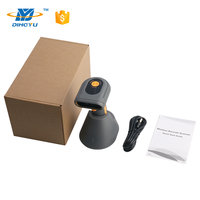 Lecteur de codes-barres industriel portable DY SCAN IP65 robuste avec capteur CMOS 1D/2D, interface USB/RS232 et base (gris)