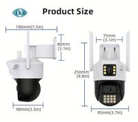 Caméra Dôme ICSEE Sécurité Domestique 6MP Double Objectif 360° PTZ Étanche Vision Nocturne CMOS Prise en Charge Carte Mémoire Détection de Mouvement IP