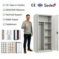 Armoire de rangement moderne et durable en métal et acier à 2 portes pour hôpital, école, maison et bureau