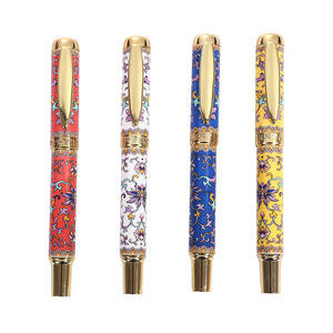 Bolígrafo de Metal con Patrón Floral Esmaltado Chino, Estilo Oriental Vintage, Bolígrafo de Regalo para Negocios de Lujo, Recuerdo - Product Image 5