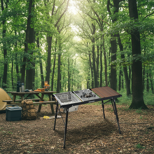 Lightweight Aluminum <strong>Table</strong> with Height Adjustment Compact <strong>Foldable</strong> Design for <strong>Small</strong> Space Easy Carry - Product Image 3