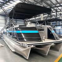 Bateau ponton en aluminium soudé, mini, de luxe, personnalisé et économique, pour la pêche et les fêtes sportives, avec couleur personnalisable