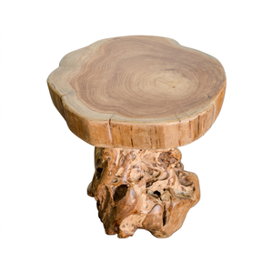 Best Quality Dekor Asia Craftsman Style Solid Natural Round Wood Stool D40 <b>Bench</b> Outdoor Patio Living Room Furniture - Product Image 1