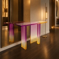 Nordischer Moderner Acryl-Konsolentisch Minimalistischer Transparenter Acryl-Beistelltisch für Wohnzimmer und Esszimmer