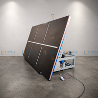 Machine de chargement et de découpe de verre Eworld avec certification CE, moteur 3 kW, équipement de traitement du verre, table inclinable à flotteur d'air