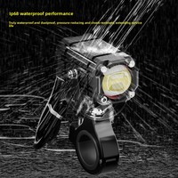Projecteurs LED pour moto, yeux de démon, alliage d'aluminium, étanche IP68, 3500LM, super lumineux, DC 12V-85V, phares de voiture électrique