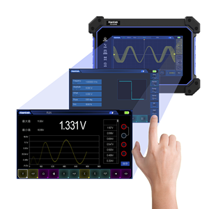 ฮันเทค TO1112C ออสซิลโลสโคปแบบพกพาแบบชาร์จไฟได้มัลติมิเตอร์ 2 ช่อง 7 นิ้ว TFT LCD ดิจิตอลสตอเรจ ฮันเทค TO1112C ชาร์จได้ - Product Image 2