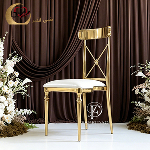 Chaise de salle à manger de luxe en acier inoxydable doré, style rococo moderne et élégant, avec housse amovible, pour la maison et la cuisine - Product Image 2