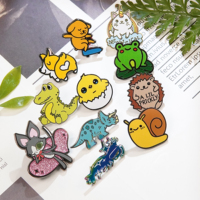 Épinglette en émail personnalisée LGC, design rétro de dessin animé sur le thème de la plage et du surf, badge en métal pour collectionneurs