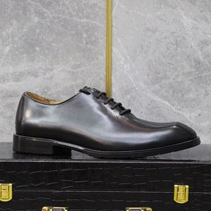 Dernier modèle 2025 – Chaussures habillées pour hommes en cuir de vachette, à bout carré, pour le bureau et les occasions formelles, à lacets, respirantes et légères - Product Image 2