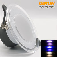 Downlight LED 5W 7W à température de couleur CCT commutable, 110V 230V, encastré au plafond, rond, spot intérieur, LCL-3COLOR