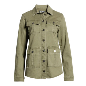 Custom Wholesale Fall Work Wear Female Army Green Pockets Button <strong>Fly</strong> <strong>Jacket</strong> <strong>Women</strong> Twill Cotton Utility Safari <strong>Jacket</strong> - Product Image 6