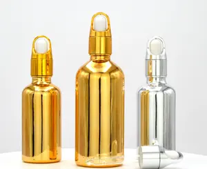 Gold Leverancier Hot Koop 30Ml 60Ml 120Ml 1 Oz 2 Oz 4 Oz Matte Zwart Wit Boston ronde Fles Dropper Voor Baard Olie Cbd Olie