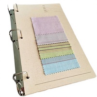 Livre d'échantillons de tissus personnalisé avec reliure spirale, album d'affichage d'échantillons en carton avec impression de logo pour textiles et vêtements