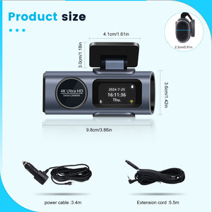 Podofo 1.47 "Ống kính kép Dash Cam Full HD xe 4k <span class=keywords><strong>DVR</strong></span> Wifi tầm nhìn ban đêm + Cảm biến trọng lực + Phía sau <span class=keywords><strong>1080P</strong></span> máy ảnh ODM - Product Image 5
