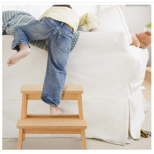 Children <b>Step</b> <b>Stool</b> Solid Wood Non Slip Wash Stand For Kids Minimalist Design - Product Image 5