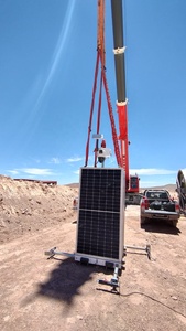 Tour de vidéosurveillance <span class=keywords><strong>solaire</strong></span> Ecosight ES4P-6M Cube avec caméras HD 4MP, mât de 6m, blanc, pour la surveillance des parkings - Product Image 5