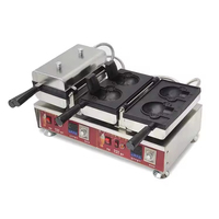 Machine à gaufres Taiyaki professionnelle en forme d'ours à bouche ouverte, revêtement antiadhésif, chauffage électrique, 4 empreintes