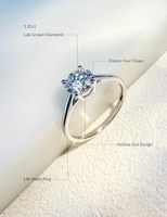 Anillo de compromiso SGARIT personalizado con diamante cultivado en laboratorio de 1-3 quilates, oro blanco de 14K, certificado IGI, corte redondo D-E VS, anillo de boda para mujer