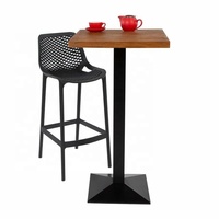 Ensembles de table de bar haut en bois GRC moderne de luxe pour intérieur/extérieur Rectangle carré cuisine salle à manger Restaurant Bar meubles