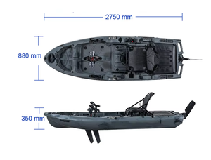 Nouvelle Arrivée 2026 Kayak <span class=keywords><strong>de</strong></span> <span class=keywords><strong>Pêche</strong></span> Modulaire 2,75 m pour 1 Personne Pliable Démontable à Pédales en PEHD <span class=keywords><strong>avec</strong></span> Moteur Électrique Durable et Léger - Product Image 4