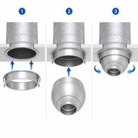 Diffuseur sphérique en aluminium pour jet de ventilation longue portée pour plafond HVAC