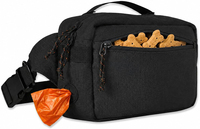 Sac de promenade pour chien réglable et mains libres avec pochette à friandises sécurisée pour les aliments et porte-sac à déjections