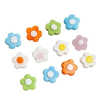 Perles de verre multicolores en forme de petites fleurs, perles d'espacement artisanales pour bracelets et colliers