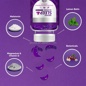 مكمل نوم عضوي عالي الجودة من الميلاتونين النباتي 5 ملغ من الميلاتونين والمغنيسيوم وفيتامين د OEM علامة تجارية خاصة حلوى غائمية خالية من السكر - Product Image 3