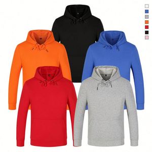 Sweat-shirts à capuche unisexe en coton uni surdimensionnés personnalisés pour l'hiver – Pulls pour hommes grandes tailles en gros - Product Image 3