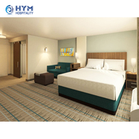 Ensemble de meubles de chambre d'hôtel personnalisable en chêne massif écologique de luxe moderne Mainstay Suites by CHH pour hôtels 3 à 5 étoiles