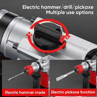 Marteau perforateur haute puissance 1050W pour le perçage de murs en béton avec kit d'outils de démolition à percussion rotative