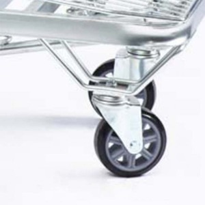 Chariot plat à main galvanisée résistante en métal d'entrepôt avec la structure de maille - Product Image 4