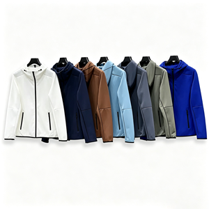 Chaqueta deportiva con cremallera completa para hombre, diseño personalizado, de alta calidad, con capucha de algodón. - Product Image 2