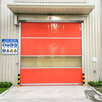 Haute qualité industrielle coulissante automatique rapide volet roulant Pvc minimaliste conception graphique volet roulant porte UPVC polymère
