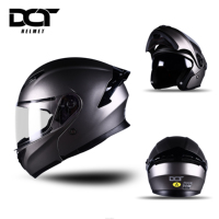 Casque de moto modulaire homologué DOT, ABS, rabattable, intégral, avec double visière, fermeture rapide, toutes saisons, pour homme/femme