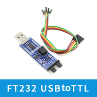 Módulo de puerto serie USB a UART FT232 CP2102 CH340 a módulo TTL con aislamiento de señal de alimentación nivel TTL 5V/3,3 V seleccionable
