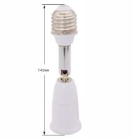 Base de lampe d'extension universelle E27 à E27 Tube rotatif à 180 degrés Support de lampe d'extension d'ampoule LED Prise de conversion de tête