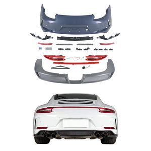 Kit carrosserie sport 2016-2019 pour modification et amélioration de voiture, avec lèvre de pare-chocs arrière et feux arrière intégrés, compatible avec 911 991.2 - Product Image 1