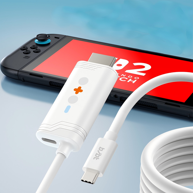 USB C to HD Cable for Nintendo Switch 2 Dock 4K 60Hz Video Converter Charging Cable HD Multimedia Transmission Wire