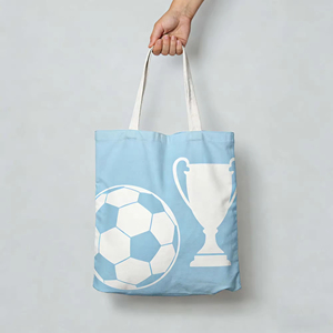 Borsa <span class=keywords><strong>Personalizzata</strong></span> per Squadra di Calcio <span class=keywords><strong>con</strong></span> <span class=keywords><strong>Nome</strong></span> e Numero Personalizzati, Pieghevole in Stile Canvas - Product Image 1