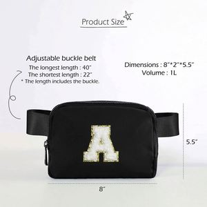 Bolso de Pecho Impermeable para Mujer, Riñonera Deportiva con Letras Bordadas, para Correr, con Espacio para Teléfono - Product Image 3