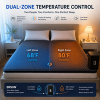 Système de refroidissement de lit à deux zones, surmatelas rafraîchissant à eau avec contrôle de température réglable
