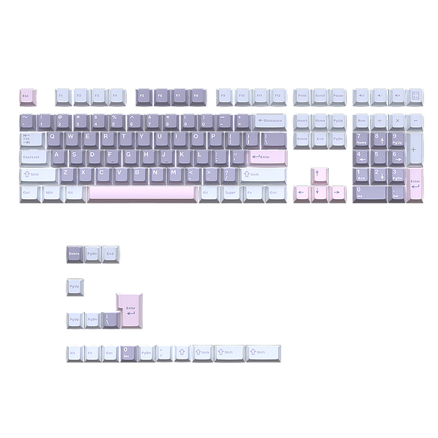 Wholesale and Spot Macaron Mechanical Keyboards Keycaps Three Color PBT Two Color 126 Key Cherries Original Factory
