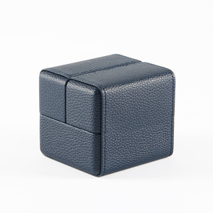 Premium Leatherette <b>Watch</b> <b>Case</b> with Velvet Interior Protective Storage Box for Single Wristwatch Travel and Display - Product Image 5