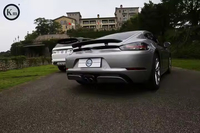 Kit carrosserie KM pour Porsche Cayman Boxster 718 2017 et plus, mise à niveau GTS, pare-chocs, diffuseur arrière