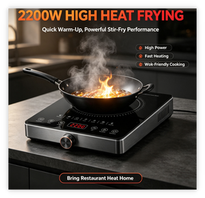 Placa de Inducción Táctil de 2200W para Alquiler, Duradera, con Bobina CCA 16*27, Carcasa de Acero de Color Personalizado, para Cocina de Hotel o Apartamento - Product Image 3
