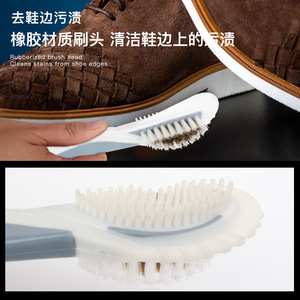 Yinste Suede Shoe Brush With <b>Copper</b> <b>Wire</b> For Cleaning And Dust Removal 2 Pieces <b>Light</b> Blue - Product Image 4