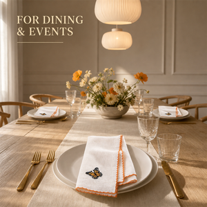 Embroidered <b>Butterfly</b> Cloth Napkin White Dinner Tablecloth Decorative Dinner Napkin Scalloped Edge for Home <b>Dining</b> - Product Image 2